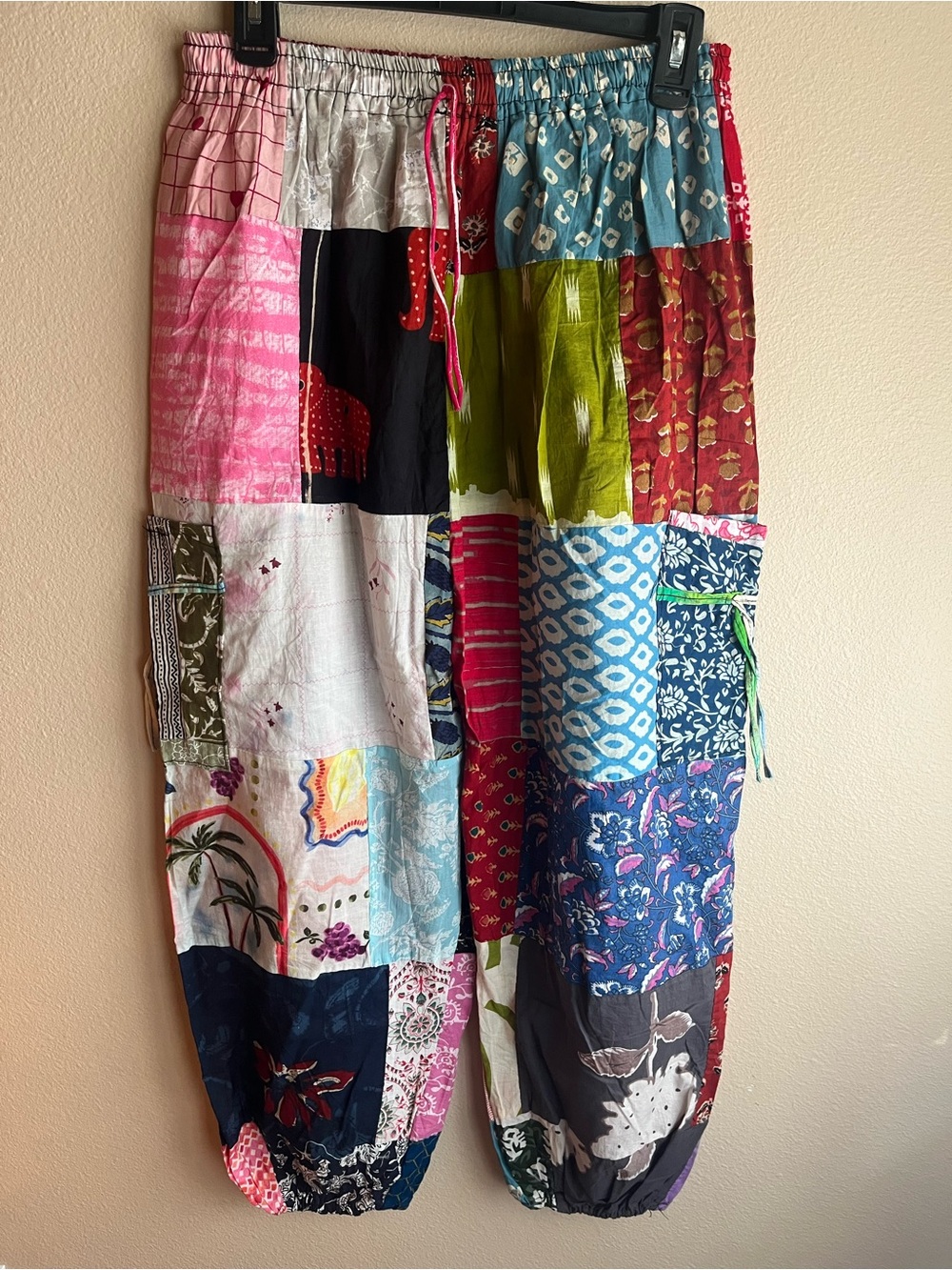Patchwork Boho Joggers - Multicolor Track Pants